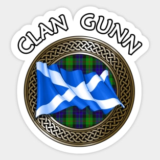 Clan Gunn Crest & Tartan Knot Sticker